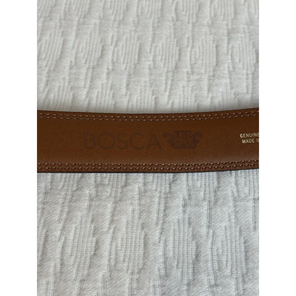Bosca Mens Genuine Leather size 32 Redish Brown